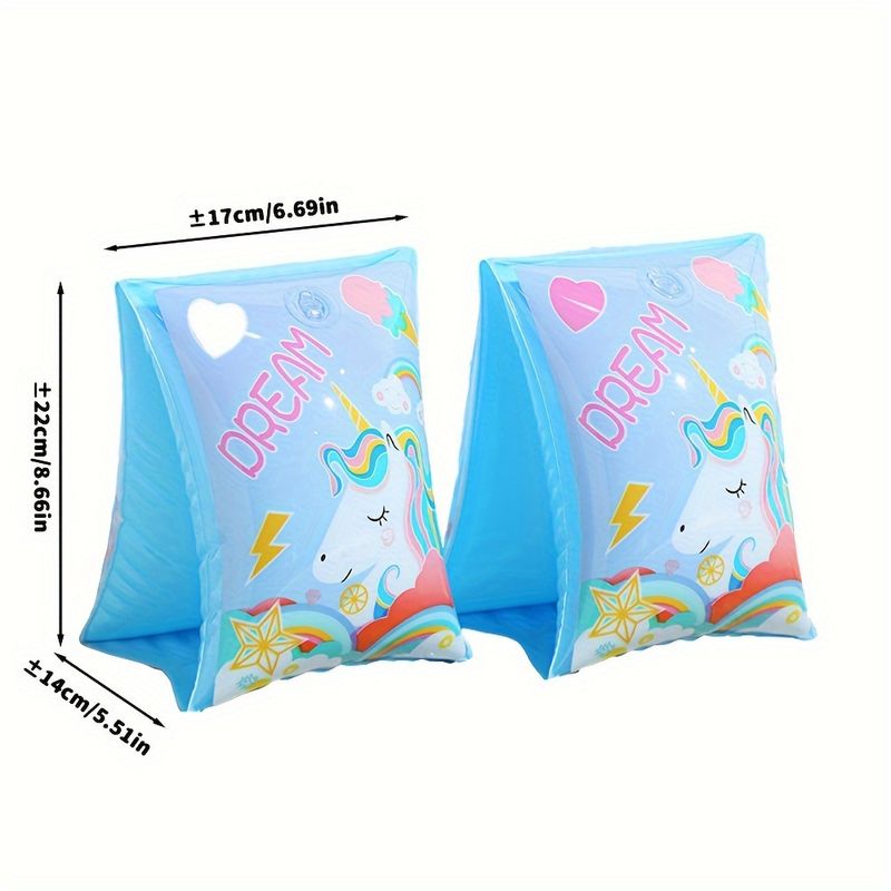 1pc PVC Material Cartoon Swimming Ring, Mermaid Pattern Floating Ring_voghion.com