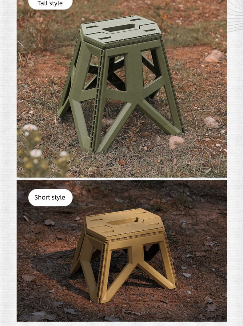Outdoor Tragbare Falten Hohe Bein Platz Camping Handheld Kunststoff Bank Grill Freizeit Angeln Hocker_voghion.com