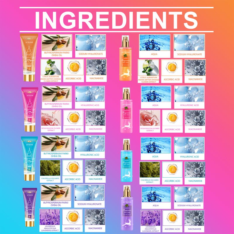 Jaysuing 4pcs/set Christmas Perfumed Body Care Set, Deodorant Spray Body Lotion For Lasting Holiday Party Scent_voghion.com