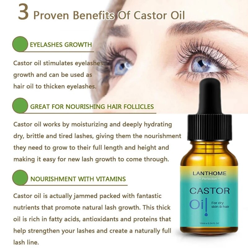 Groei Essentiële LANTHOME Organische Castor Koudgeperste Natuurlijke Wimper Hexaanvrije Haarolie Met Mascara_voghion.com