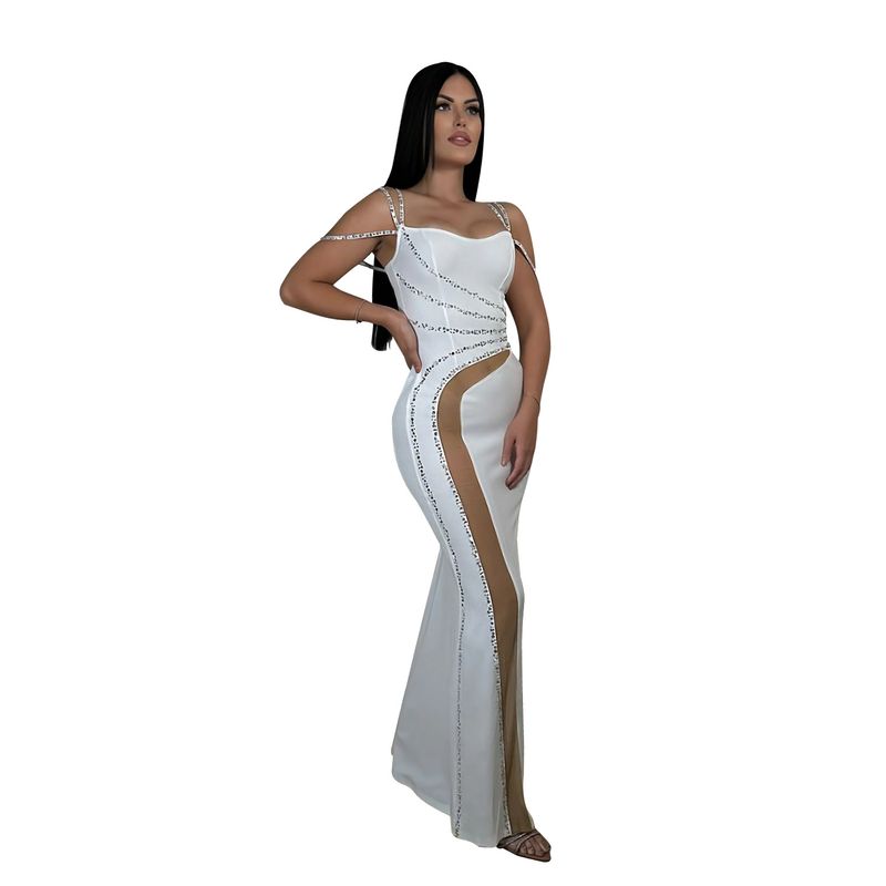 Women’s Mesh Diamond-Pattern Dress – Sexy & Breathable Summer Bodycon Fit_voghion.com