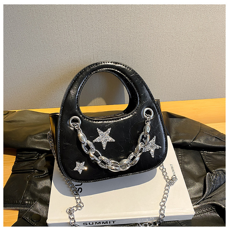 Trendy Hot Girl Light Luxury Small Bag 2023 New Star Chain Borsa a semicerchio Borsa a tracolla di fascia alta all-match di nicchia_voghion.com