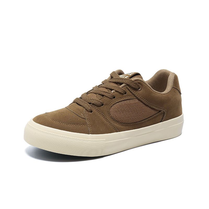 VASIBAEN Niche Design Canvas 2025 Spring New Versatile Casual Wine Red Ins Men's Shoes_voghion.com