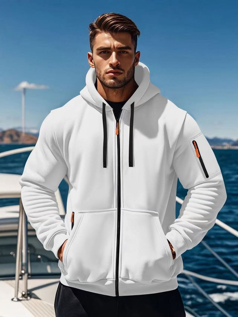 New Autumn And Winter Men's Sweatshirt, Multi-pocket Jacket, Sports Casual Hoodie_voghion.com