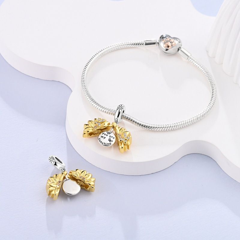 Gioielli da donna in argento 925 placcato rame con ciondolo a forma di margherita, avocado e girasole_voghion.com