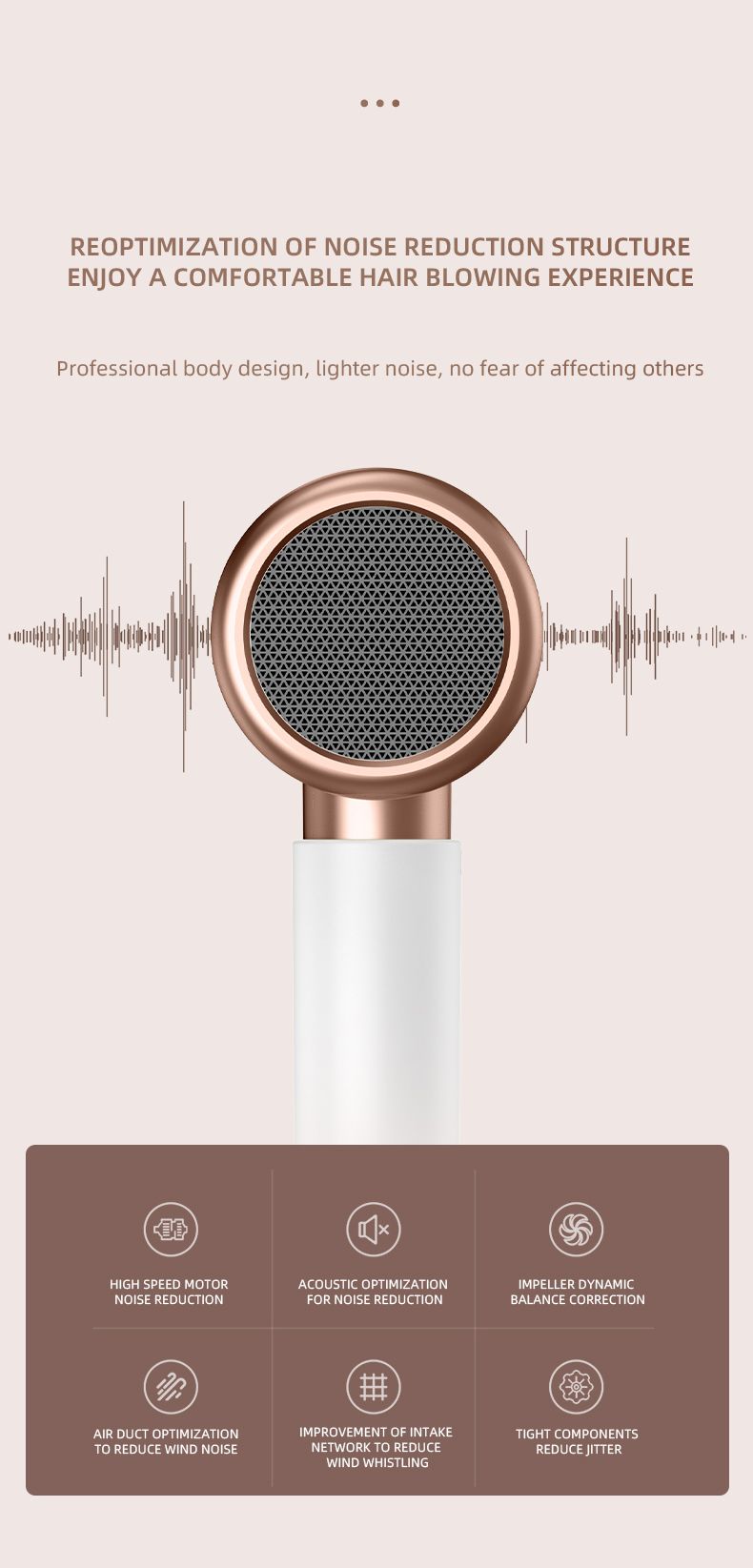 Hair Dryer, High-Speed Electric Turbine Airflow, Low Noise, Constant Temperature And Quick Drying, Suitable For Home Salons._voghion.com