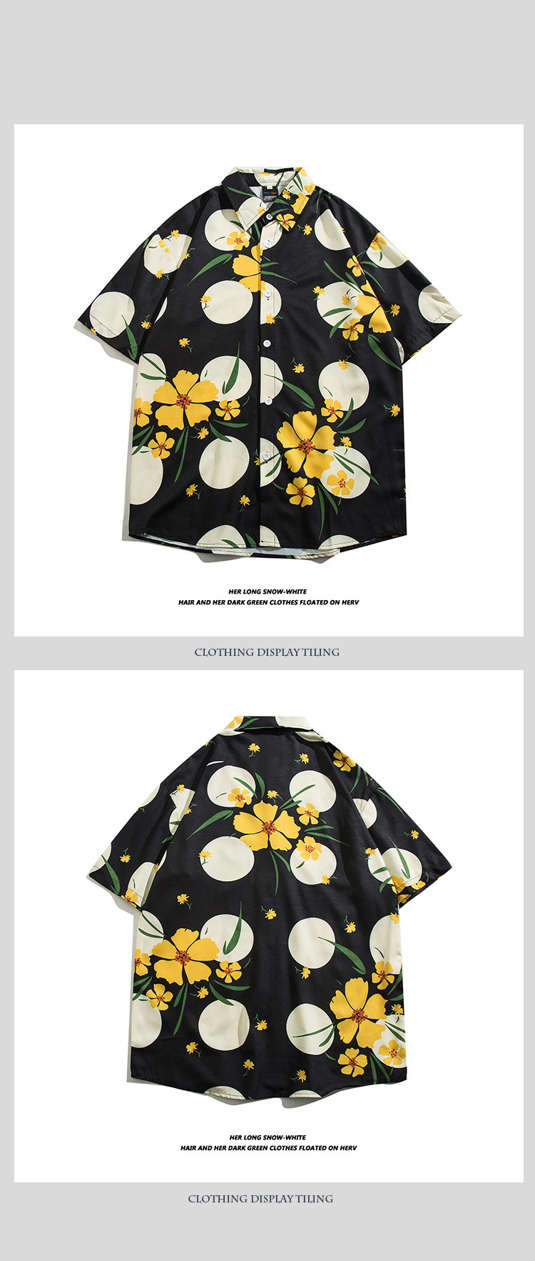 Neues 2024 Frühjahr/Sommer Herren-Strand-Hawaii-Kurzarm-Blumenhemd für Männer_voghion.com