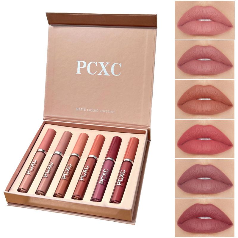Exklusiver PCXC6 Glaze Lip Gloss Matt Nicht färbender flüssiger Lippenstift aus Glas_voghion.com