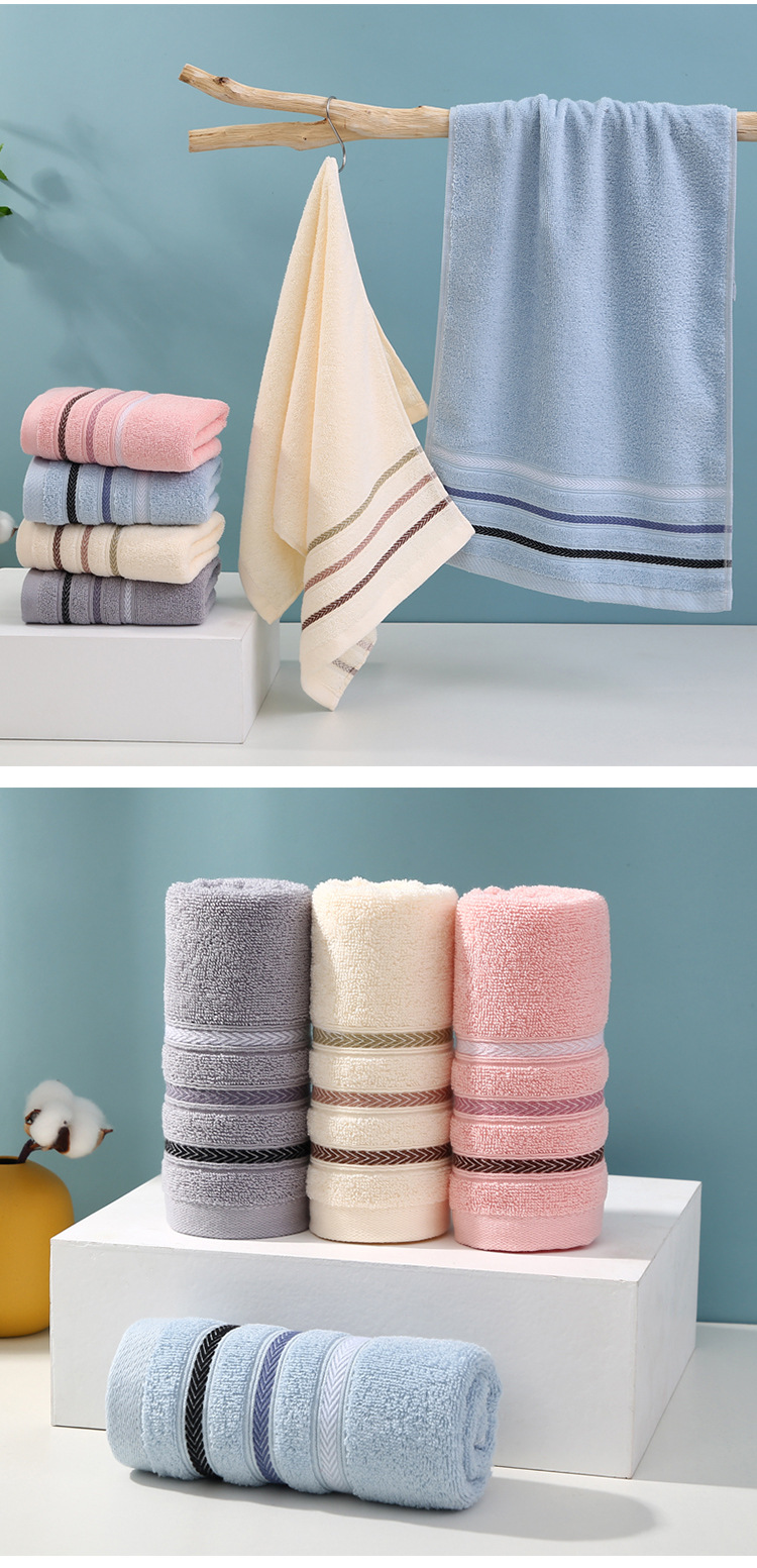 Asciugamani in cotone, asciugamani per la casa morbidi e addensati, assorbenti in cotone, asciugamani per il viso, ricami regalo_voghion.com