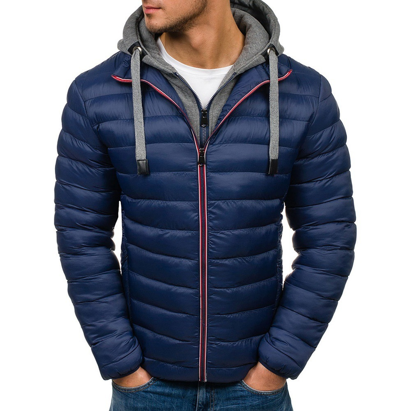 Winter double layered hooded bubble cotton jacket, men's warm jacket with Coat top_voghion.com