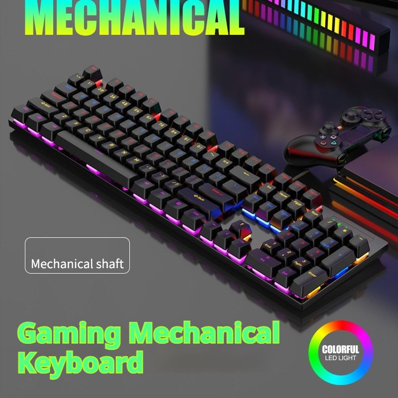 E-sports 104 Standard Keyboard Mechanical Wired Gaming_voghion.com