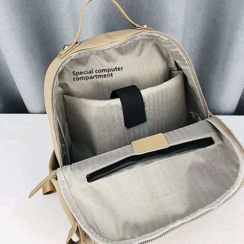 Designer Große Kapazität Echtes Leder frauen Rucksack Togo Kuh Pendler Computer Student Bookbag Reise Doppel_voghion.com