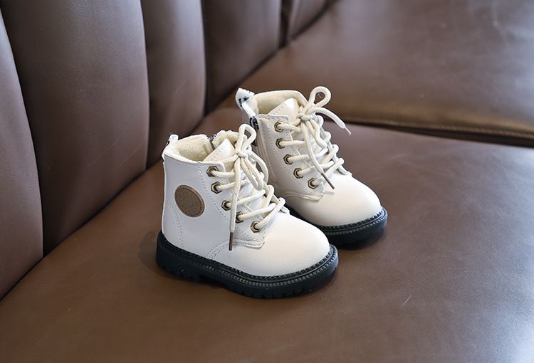 Stivali invernali da bambina Martin 2024, stile britannico, corti con scarpe di cotone spesso e morbido, stivali per bambini_voghion.com