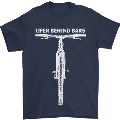 T-shirt da uomo divertente Lifer Behind Bars Cycling Cyclist 100% cotone_voghion.com