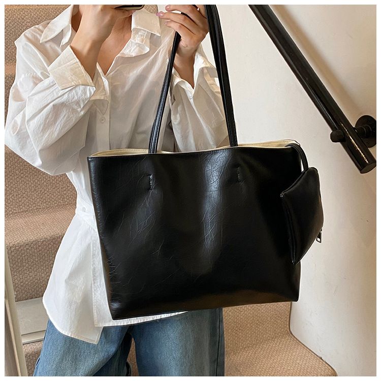 Torby damskie Torba retro Prosta torba retro Damska nowa duża pojemność torba na ramię pod pachami Torba podróżna_voghion.com