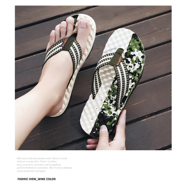 Mænds Sommer Flad Strand Vandresko Flip Flops Støtte Soft Cushion Thong Sandaler_voghion.com