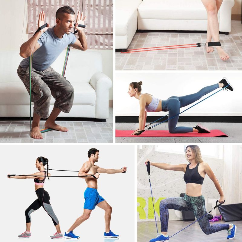 16Pcs Resistance Bands Set Expander Yoga Exercise Fitness Rubber Tubes Band Stretch Training Home Gyms Workout Elastic Pull Rope_voghion.com