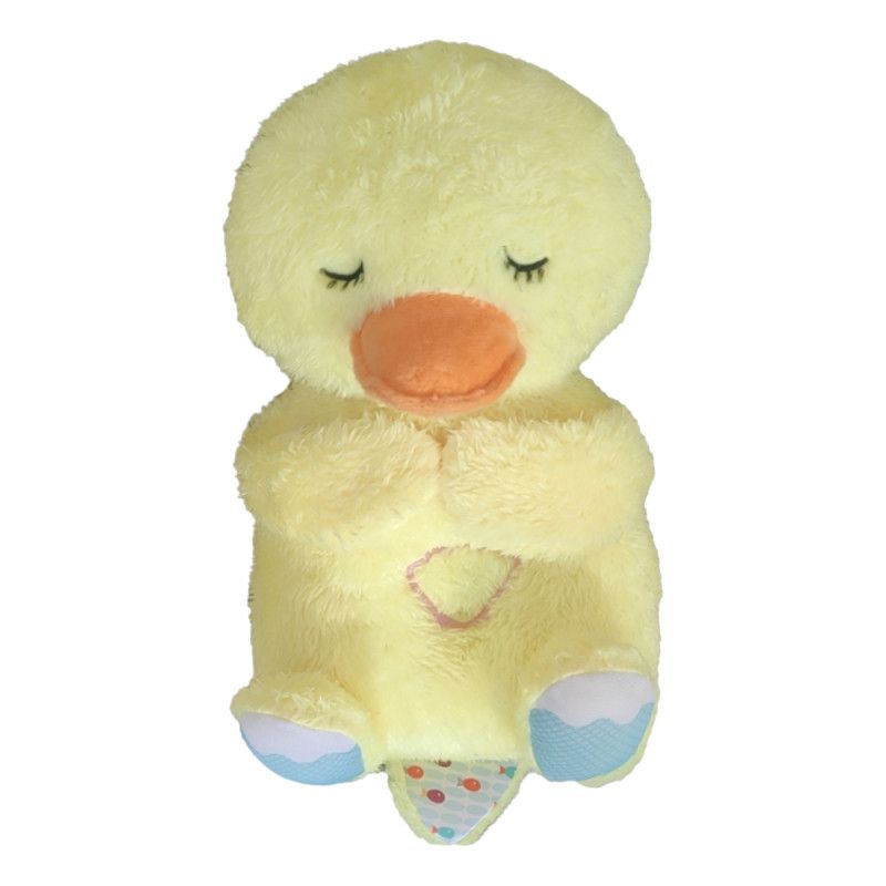 Bear Breathing Adorable Light Soothing Sleep Music Plush Toy For Babies Toddlers And_voghion.com