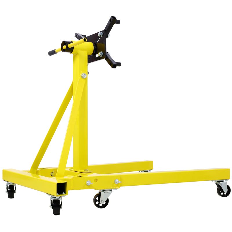 Folding Engine Stand 2000 LBS Capacity Motor Hoist 360 Degree Adjustable Mounting Head Dolly Mover Auto Repair Rebuild Jack_voghion.com