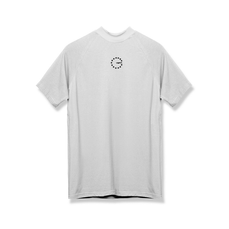 Men's Long sleeved T-shirt Summer Fitness Youth Fit Versatile Flow Small High Neck Casual Top Bottom Tight Fit_voghion.com
