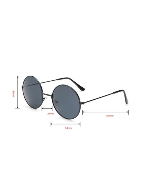 Round Lens Sunclasses Mens Unisex John Lennon Small Circle Ozzy Hippie UV_voghion.com
