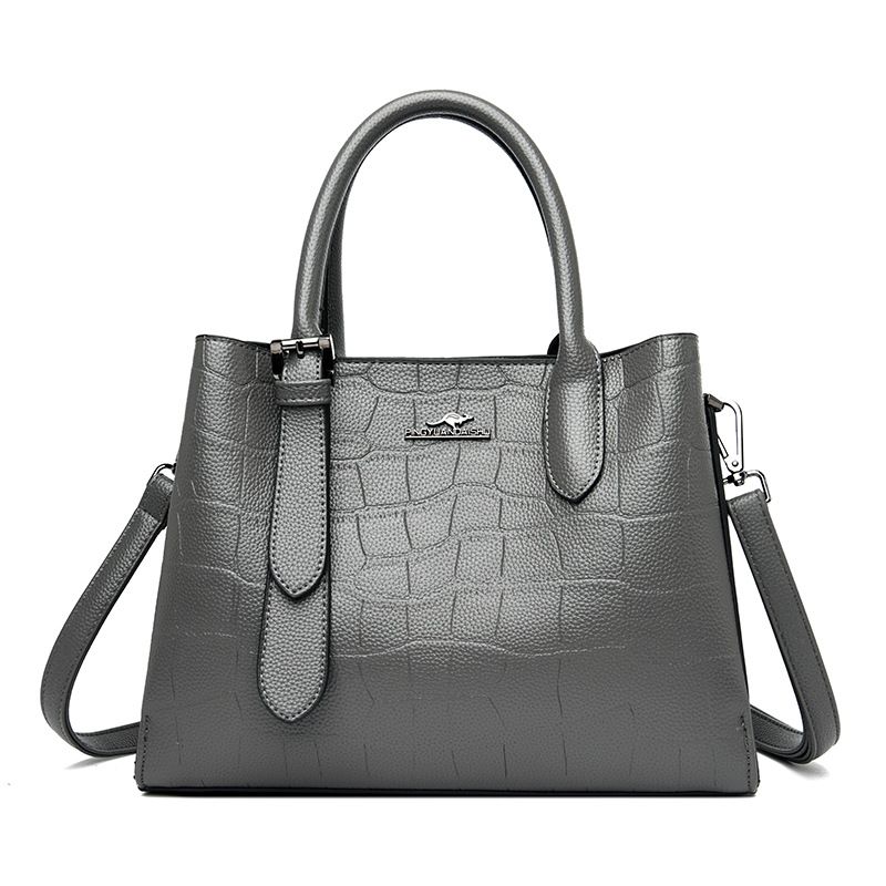 Borsa a tracolla con motivo coccodrillo, nuova da donna, modello canguro semplice_voghion.com