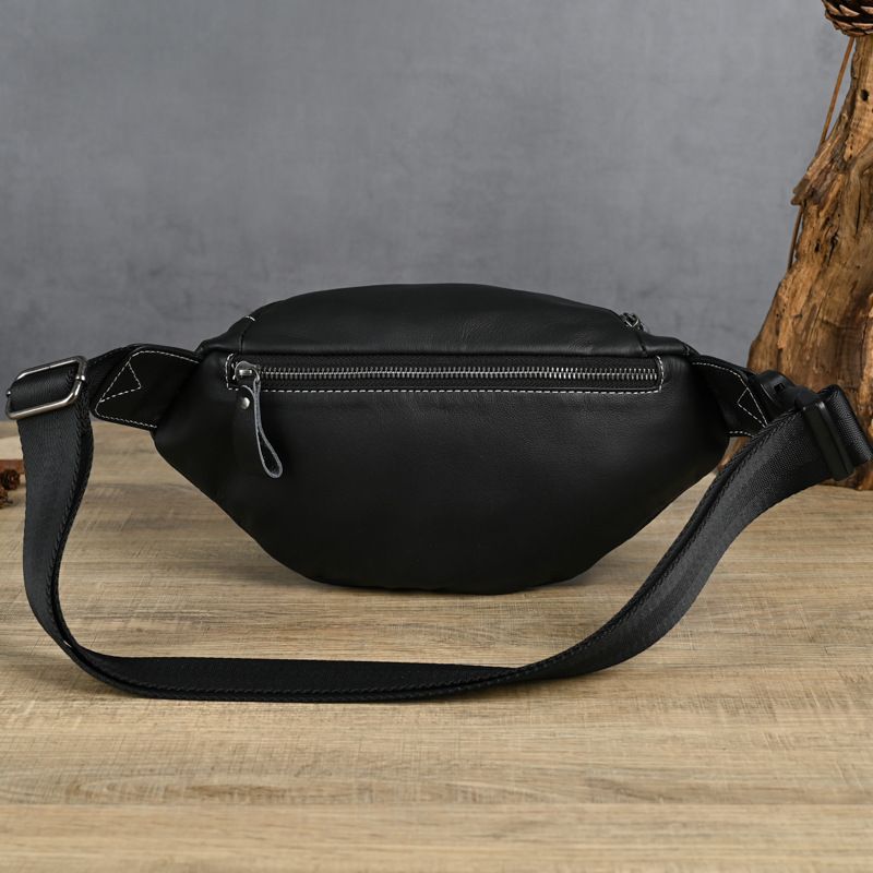 Spring And Summer New Genuine Leather Multifunctional Men's Chest Bag Cowhide Women's Waist Bag Soft Leather Shoulder Crossbody Bag_voghion.com