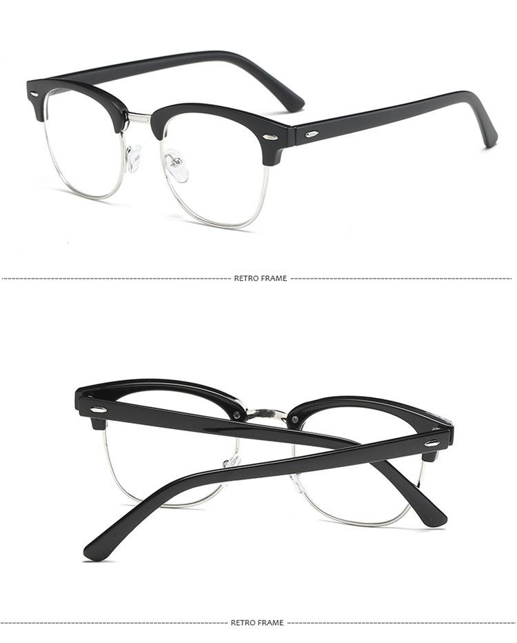 Moda Uomo Retro Anti Luce Blu Computer Lettura E Gioco Occhiali 2024_voghion.com