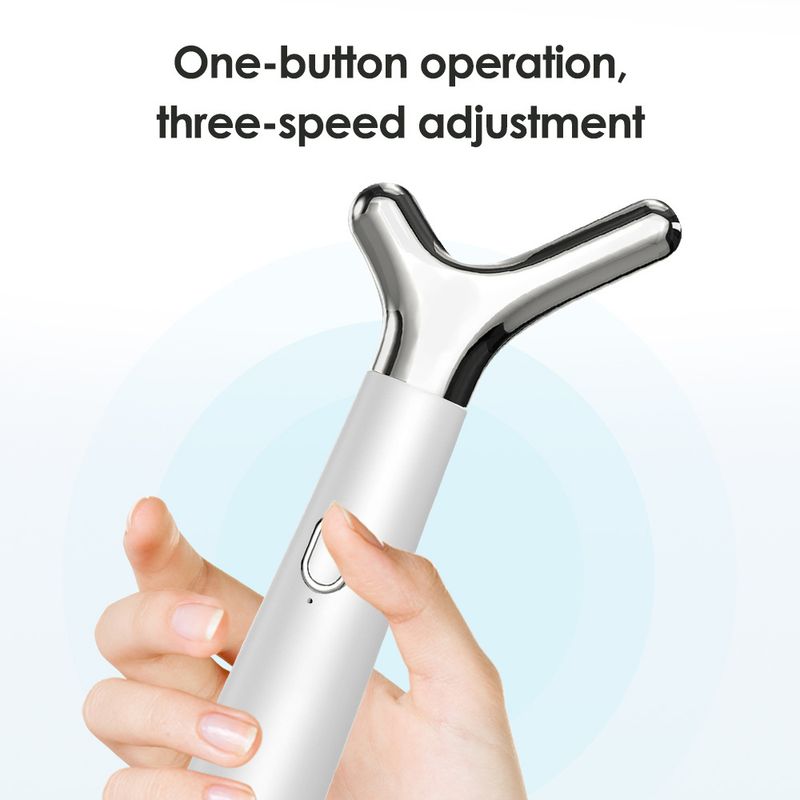 New, facial lifting, neck slimming, vibration massage, V-face beauty instrument, household electric face slimming_voghion.com