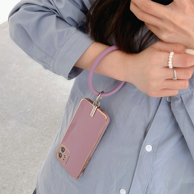 Universal Hanging Ring for Mobile Phone Soft Silicone Lanyard Strap Anti-Lost Bracelet for iPhone Xiaomi Huawei Samsung Keychain_voghion.com