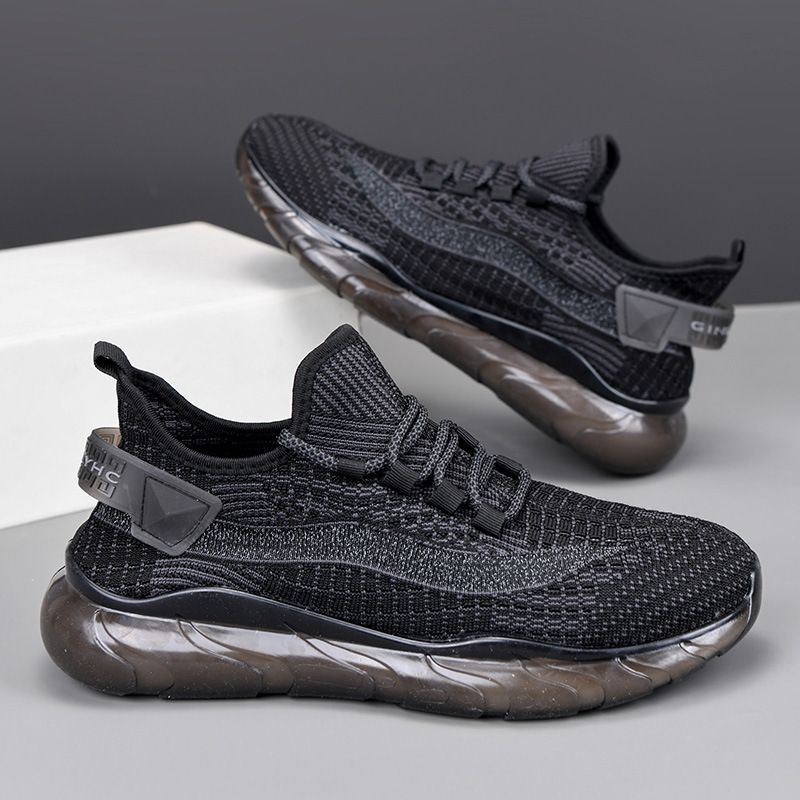 Unbeatable Quality 2025 Spring New Men's Fly Woven Breathable Coconut Flat Bottom Lightweight Sports Shoes For Men_voghion.com