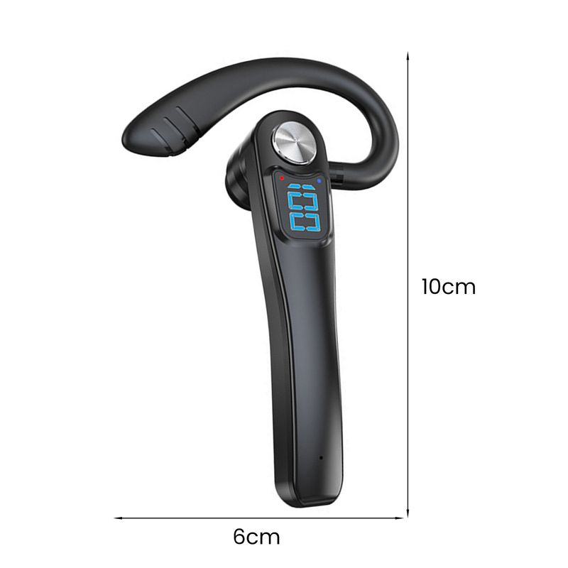 130mAh Noise Canceling LED Music Stereo Digital Wireless Display 1Pc Play V5.2 Bluetooth-compatible Earphone with Mic_voghion.com