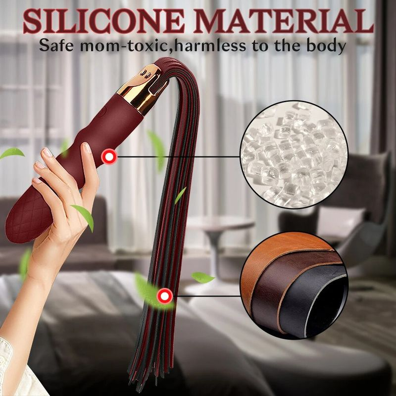 2 i 1 vibrator kvinnelig dildo vibrerende pisker G-punktsmassasje klitorisstimulator analplugg for par sexleketøy voksen_voghion.com