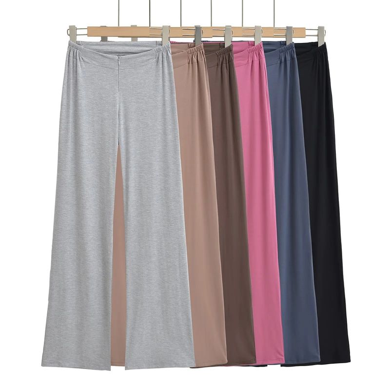 Pantalon de fitness décontracté taille V avec fermeture éclair pour femme, léger et ample, effet drapé, idéal pour l'exercice à domicile, collection automne 2024_voghion.com