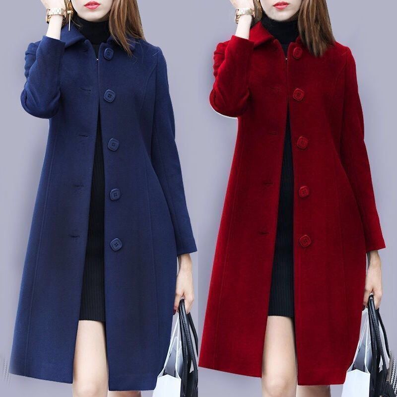 mittellang oder lang, neuer Winterstil 2024, Hepburn-Stil in Übergröße, Slim Fit und Slimming. Wollmantel für Damen,_voghion.com