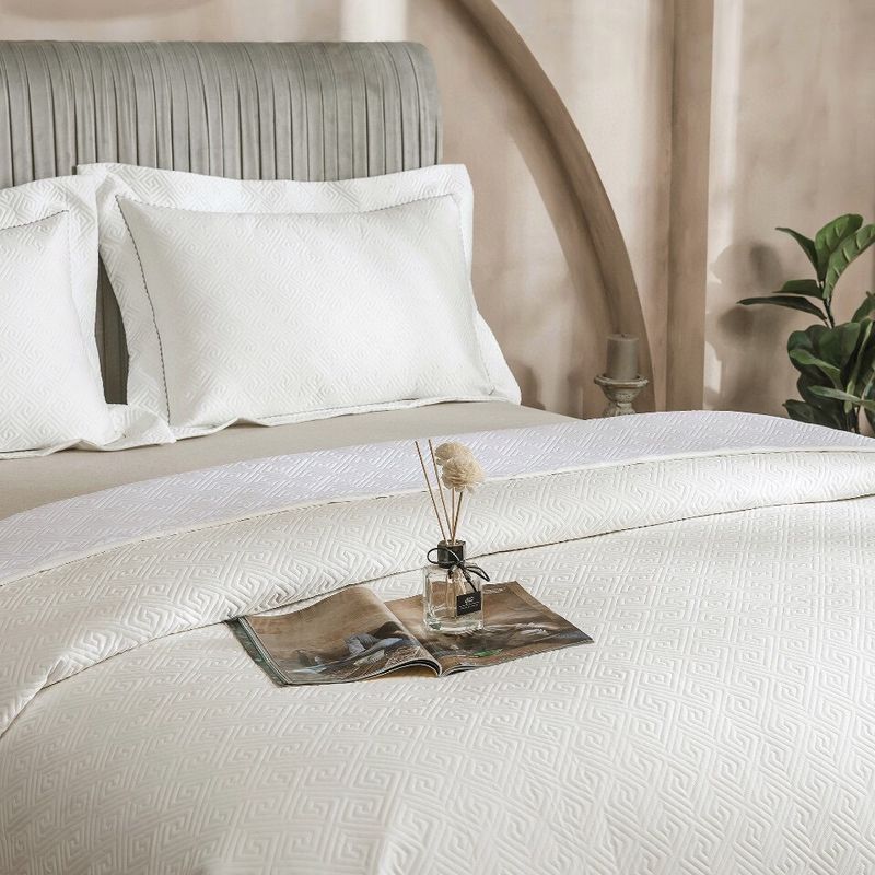 Copriletto in cotone di alta qualità, 100 pezzi, set da tre pezzi, trapuntato in cotone a fibra lunga, lenzuolo trapuntato in puro cotone, trapuntato da 1,8 m._voghion.com