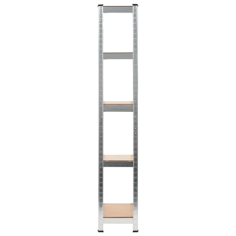 5-Layer Shelves 3 pcs Silver Steel&Engineered Wood_voghion.com