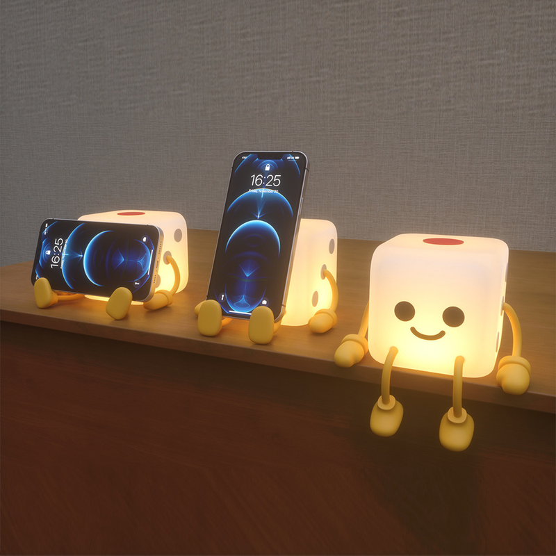 Cross-border Penguin Dice Spider Middle Finger Duck Atmosphere Light Induction Night Light Charging Pat Light Silicone Pat Light_voghion.com
