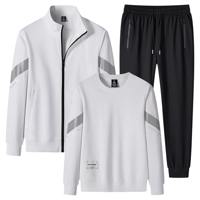 Swobodny sportowy garnitur męski, wiosenno-jesienna kurtka kardiganowa ze stójką, bluza młodzieżowa z długim rękawem w dużym rozmiarze,_voghion.com