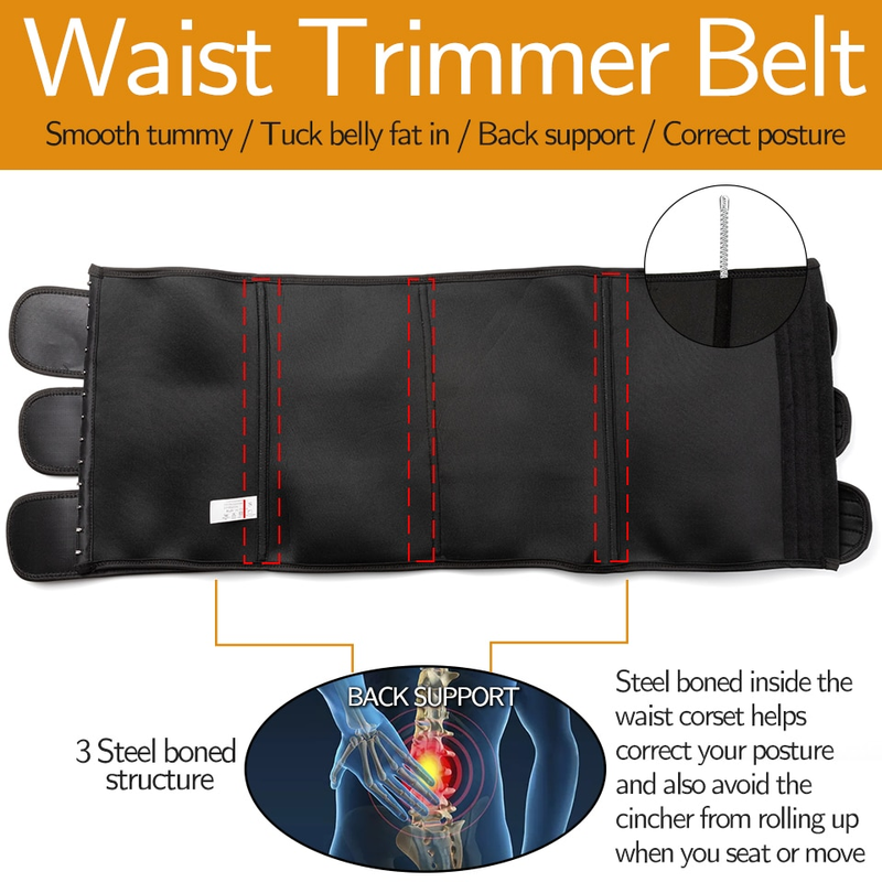Trainer Männer Taille Abnehmen Body Shaper Fiess Gürtel Gewicht Verlust Fett Brennen Sport Gürtel Schweiß Trimmer Workout C_voghion.com