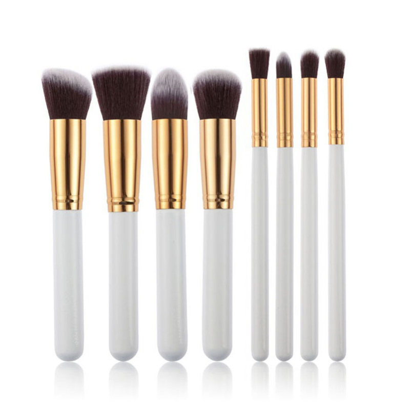 8-teiliges Make-up-Pinsel-Set, schwarzer Griff, goldene Röhre, silberne Röhre, schwarzer Griff, Set, heißer Verkauf in Europa und Amerika, 6 Farben, hergestellt von GUJHUI_voghion.com