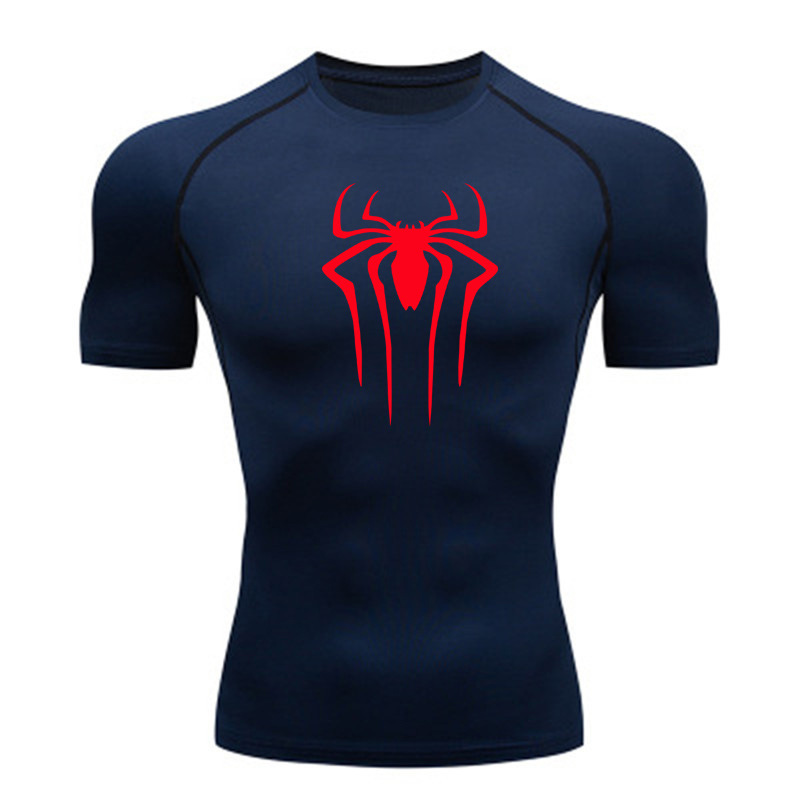 Herrkläder Kortärmade snabbtorkande kläder Sport T-shirt Löpbas Gym träningskläder Andas svett stretchiga tights_voghion.com