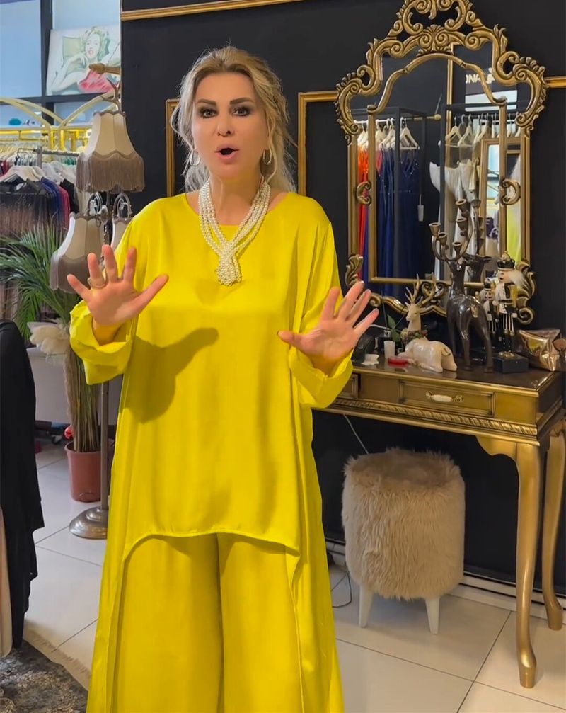 Abbigliamento da donna, nuova moda, top larghi e irregolari, pantaloni a gamba larga, completo in due pezzi_voghion.com