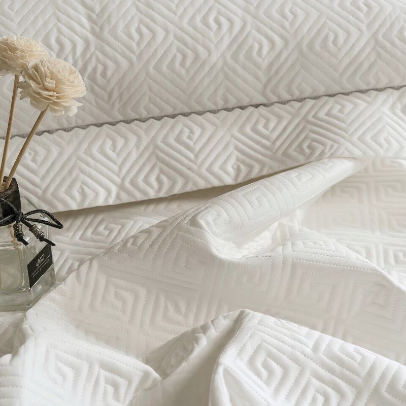 Copriletto in cotone di alta qualità, 100 pezzi, set da tre pezzi, trapuntato in cotone a fibra lunga, lenzuolo trapuntato in puro cotone, trapuntato da 1,8 m._voghion.com