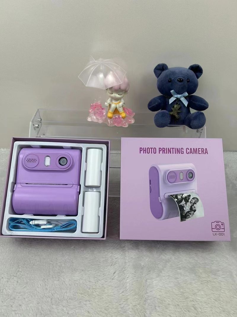 【Alta calidad】Cámara digital de alta definición con impresión instantánea para niños con lente dual única_voghion.com