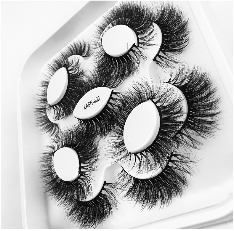 Juego de extensión de pestañas, 9 pares de pestañas postizas de fibra natural, pedestal de loto con pestañas cruzadas rizadas grandes y gruesas_voghion.com