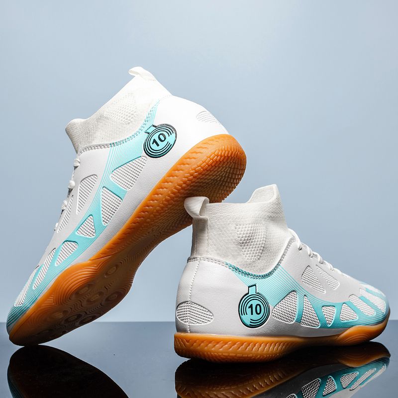 Men's and women's football shoes high top new long and short nail sneakers_voghion.com