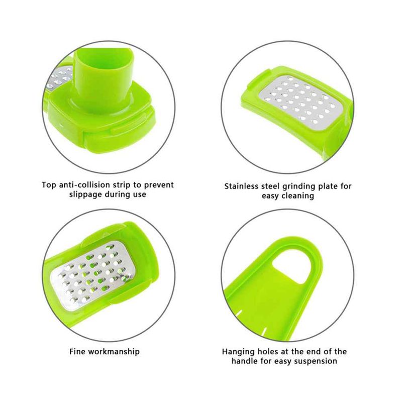 2Pcs Multifunction Pp Plastic Garlic Press Paste Peeler Cutter Grater Grinding Microplaner Planer Chopper Kitchen Tools_voghion.com