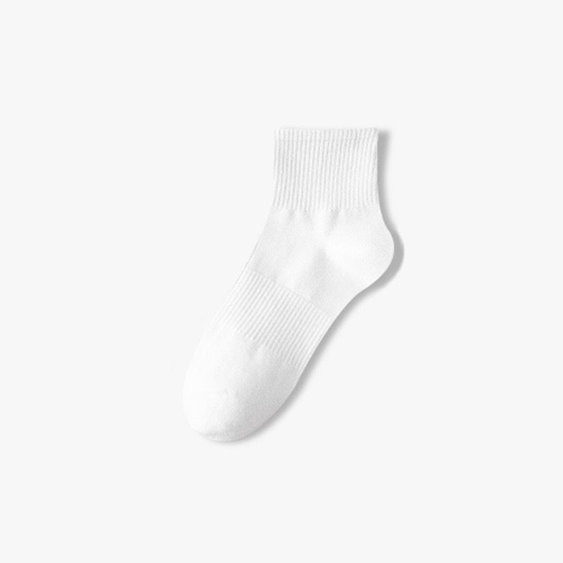 2025e Men's Odor-resistant Sweat-absorbing Spring Sports Mid-Calf Thin Solid Color Short Summer Women's Boat Socks_voghion.com