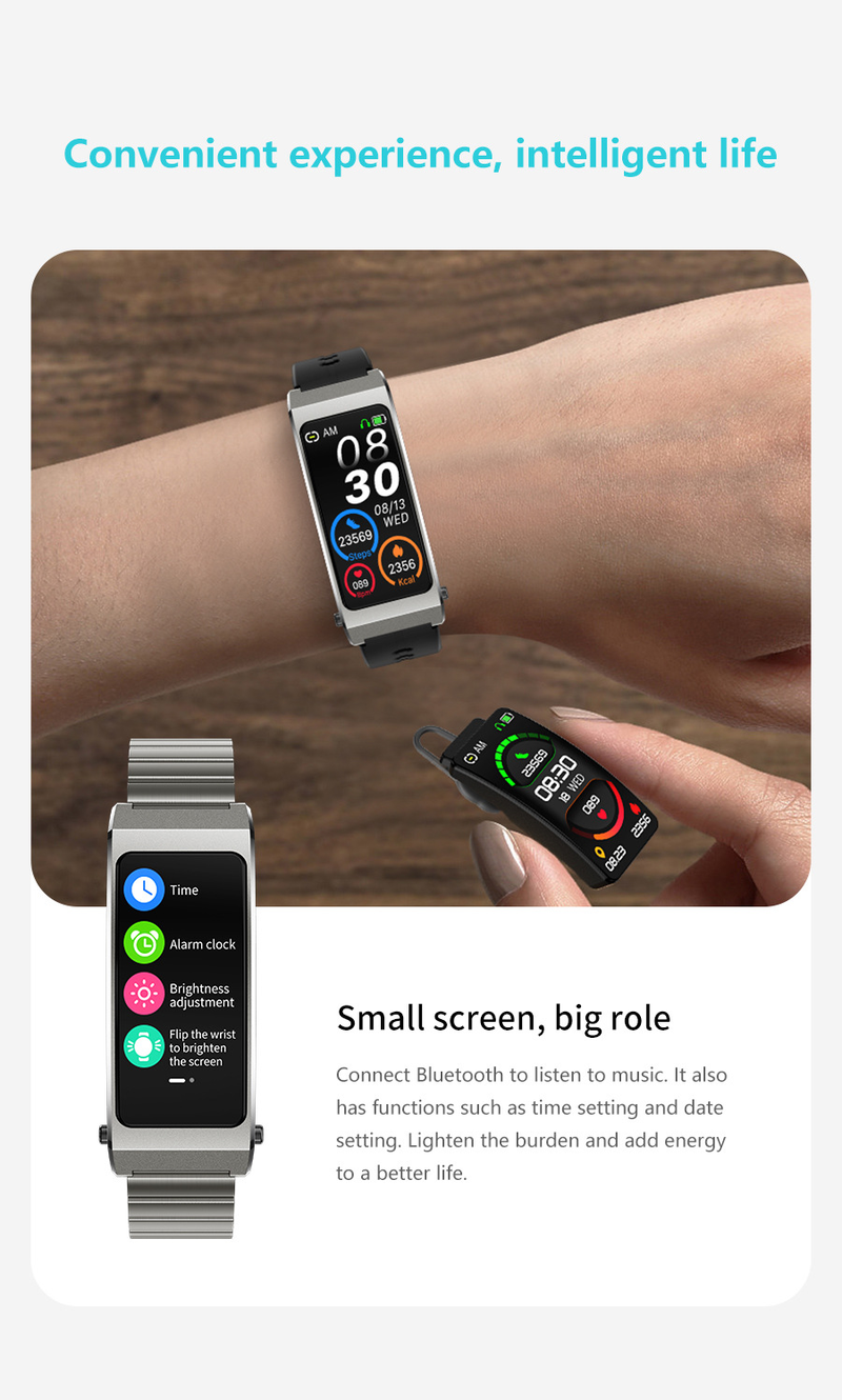 Orologio intelligente K13s braccialetto auricolare Bluetooth due in uno_voghion.com